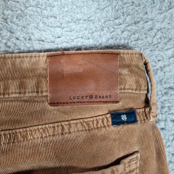 Lucky Brand Lolita Skinny Corduroy Pants Womens 8/29 Tan Camel Mid Rise Slim Fit - Picture 6 of 13